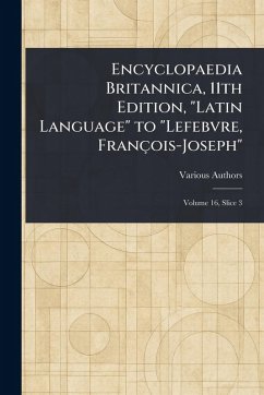 Encyclopaedia Britannica, 11th Edition, 