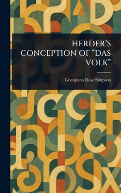 Herder's Conception of Herder's Conception of