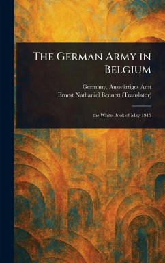 Cover The German Army in Belgium