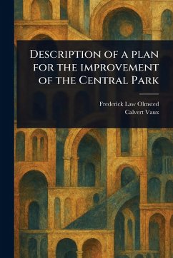Cover Description of a Plan for the Improvement of the Central Park