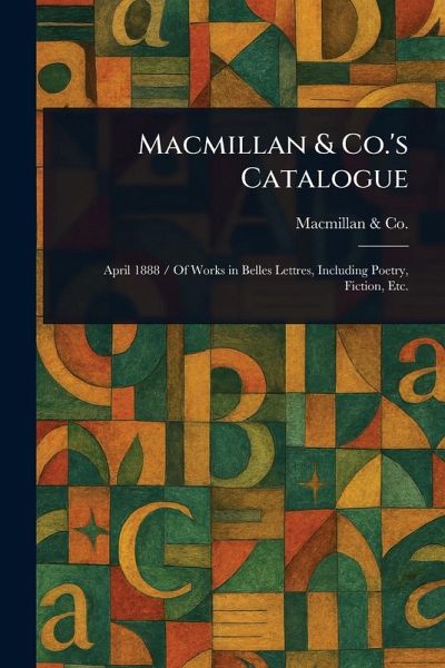 Macmillan & Co.'s Catalogue Macmillan & Co.'s Catalogue