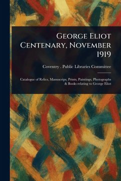 Cover George Eliot Centenary, November 1919
