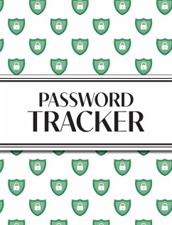 XL Large Print Password Tracker (Lock Shield Green) - Revive Stationery