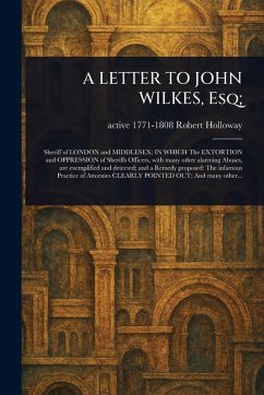 Cover A LETTER TO JOHN WILKES, Esq;