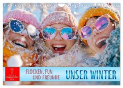 Cover Unser Winter - Flocken, Fun und Freunde (Wandkalender 2026 DIN A4 quer), CALVENDO Monatskalender