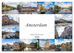 Amsterdam - Hauptstadt der Niederlande (Tischkalender 2026 DIN A5 quer), CALVENDO Monatskalender