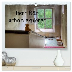 Herr Bär urban explorer (hochwertiger Premium Wandkalender 2026 DIN A2 quer), Kunstdruck in Hochglanz