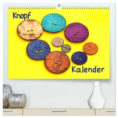 Knopfkalender (hochwertiger Premium Wandkalender 2026 DIN A2 quer), Kunstdruck in Hochglanz