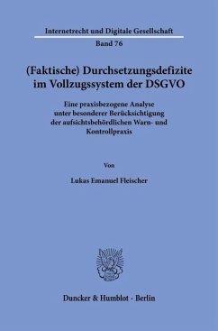 Cover (Faktische) Durchsetzungsdefizite im Vollzugssystem der DSGVO