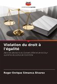 Violation du droit à l'égalité