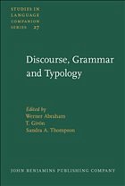 Discourse, Grammar and Typology Discourse, Grammar and Typology