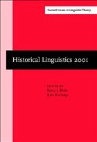 Historical Linguistics 2001 Historical Linguistics 2001
