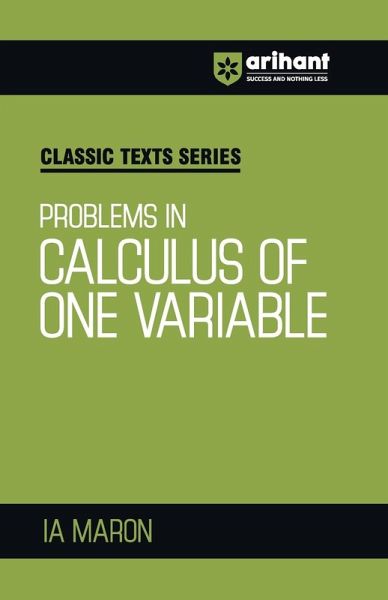 Calculus of One Variable