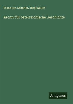 Cover Archiv für österreichische Geschichte