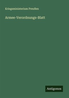 Armee-Verordnungs-Blatt Cover Armee-Verordnungs-Blatt