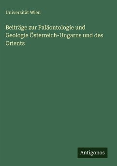 Cover Beiträge zur Paläontologie und Geologie Österreich-Ungarns und des Orients