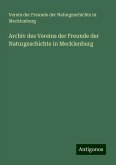 Archiv des Vereins der Freunde der Naturgeschichte in Mecklenburg
