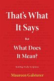 That's What It Says (eBook, ePUB)