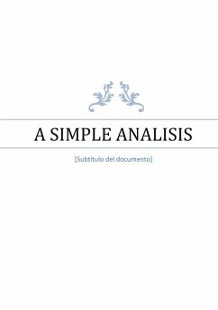 Cover A simple analysis (eBook, ePUB)