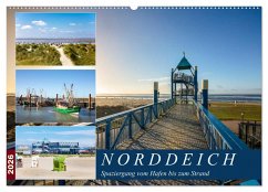 Norddeich Spaziergang vom Hafen bis zum Strand (Wandkalender 2026 DIN A2 quer), CALVENDO Monatskalender