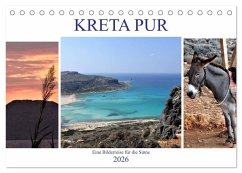 Kreta Pur - Eine Bilderreise für die Sinne (Tischkalender 2026 DIN A5 quer), CALVENDO Monatskalender