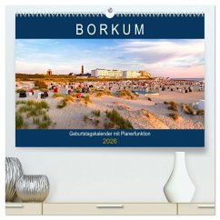 Cover BORKUM Geburtstagskalender mit Planerfunktion (hochwertiger Premium Wandkalender 2026 DIN A2 quer), Kunstdruck in Hochglanz