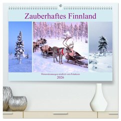 Zauberhaftes Finnland (hochwertiger Premium Wandkalender 2026 DIN A2 quer), Kunstdruck in Hochglanz