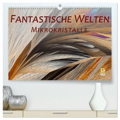 Fantastische Welten Mikrokristalle (hochwertiger Premium Wandkalender 2026 DIN A2 quer), Kunstdruck in Hochglanz