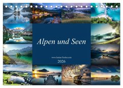 Cover Alpen und Seen (Tischkalender 2026 DIN A5 quer), CALVENDO Monatskalender