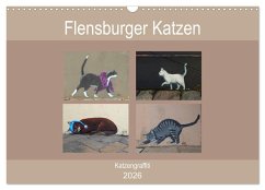 Flensburger Katzen (Wandkalender 2026 DIN A3 quer), CALVENDO Monatskalender