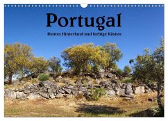Cover Portugal Buntes Hinterland und farbige Küsten (Wandkalender 2026 DIN A3 quer), CALVENDO Monatskalender