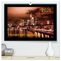 Frankfurt bei Nacht 2026 (hochwertiger Premium Wandkalender 2026 DIN A2 quer), Kunstdruck in Hochglanz