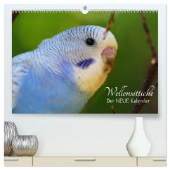 Wellensittiche - der NEUE Kalender (hochwertiger Premium Wandkalender 2026 DIN A2 quer), Kunstdruck in Hochglanz Wellensittiche - der NEUE Kalender (hochwertiger Premium Wandkalender 2026 DIN A2 quer), Kunstdruck in Hochglanz