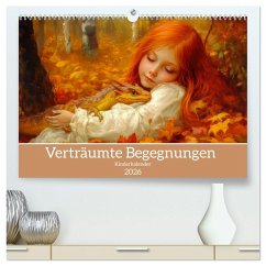 Verträumte Begegnungen - Kinderkalender (hochwertiger Premium Wandkalender 2026 DIN A2 quer), Kunstdruck in Hochglanz