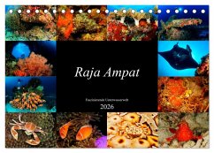 Raja Ampat - Faszinierende Unterwasserwelt (Tischkalender 2026 DIN A5 quer), CALVENDO Monatskalender