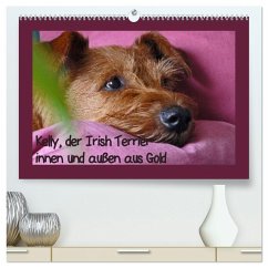 Kelly, der Irish Terrier - innen und außen aus Gold (hochwertiger Premium Wandkalender 2026 DIN A2 quer), Kunstdruck in Hochglanz Kelly, der Irish Terrier - innen und außen aus Gold (hochwertiger Premium Wandkalender 2026 DIN A2 quer), Kunstdruck in Hochglanz