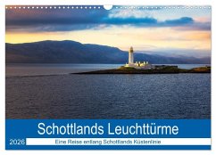 Cover Schottlands Leuchttürme (Wandkalender 2026 DIN A3 quer), CALVENDO Monatskalender