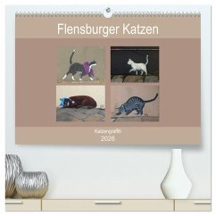 Flensburger Katzen (hochwertiger Premium Wandkalender 2026 DIN A2 quer), Kunstdruck in Hochglanz