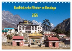 Cover Buddhistische Klöster im Himalaya (Wandkalender 2026 DIN A3 quer), CALVENDO Monatskalender