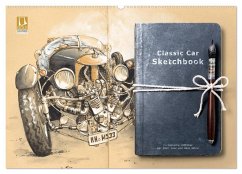 Cover Classic Car Sketchbook (Wandkalender 2026 DIN A2 quer), CALVENDO Monatskalender