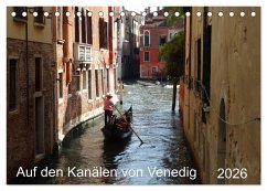 Auf den Kanälen von Venedig (Tischkalender 2026 DIN A5 quer), CALVENDO Monatskalender