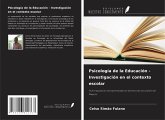 Psicología de la Educación - Investigación en el contexto escolar