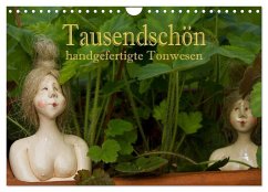 Tausendschön - handgeferigte Tonwesen (Wandkalender 2026 DIN A4 quer), CALVENDO Monatskalender