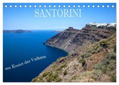Santorini - Am Krater des Vulkans (Tischkalender 2026 DIN A5 quer), CALVENDO Monatskalender