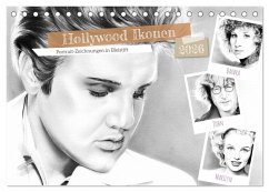 Cover Hollywood Ikonen in Bleistift (Tischkalender 2026 DIN A5 quer), CALVENDO Monatskalender