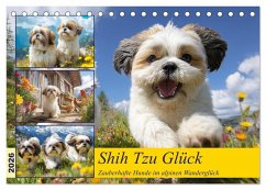 Shih Tzu Glück. Zauberhafte Hunde im alpinen Wanderglück (Tischkalender 2026 DIN A5 quer), CALVENDO Monatskalender Shih Tzu Glück. Zauberhafte Hunde im alpinen Wanderglück (Tischkalender 2026 DIN A5 quer), CALVENDO Monatskalender