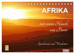 Cover AFRIKA mit einem Hauch von Poesie (Tischkalender 2026 DIN A5 quer), CALVENDO Monatskalender