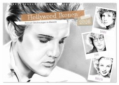 Cover Hollywood Ikonen in Bleistift (Wandkalender 2026 DIN A3 quer), CALVENDO Monatskalender