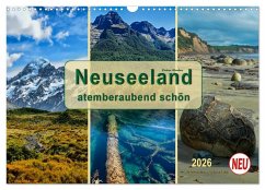 Cover Neuseeland - atemberaubend schön (Wandkalender 2026 DIN A3 quer), CALVENDO Monatskalender