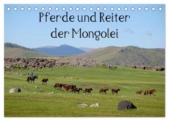 Pferde und Reiter der Mongolei (Tischkalender 2026 DIN A5 quer), CALVENDO Monatskalender